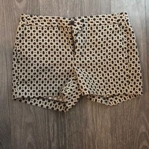 Black and white patterned shorts